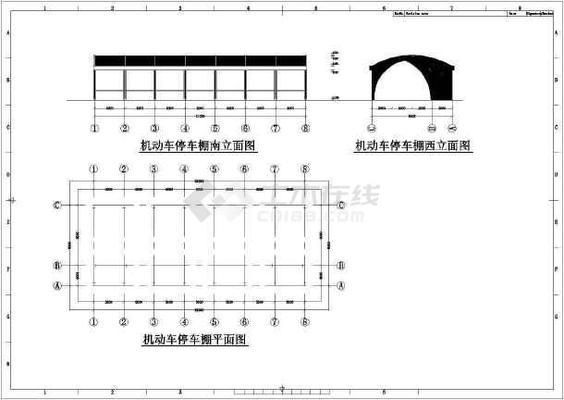 鋼架停車場拱形圖片 鋼結(jié)構(gòu)異形設(shè)計(jì) 第1張