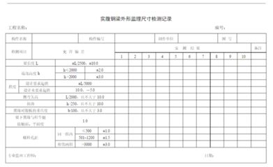 鋼結構制作質量檢查記錄
