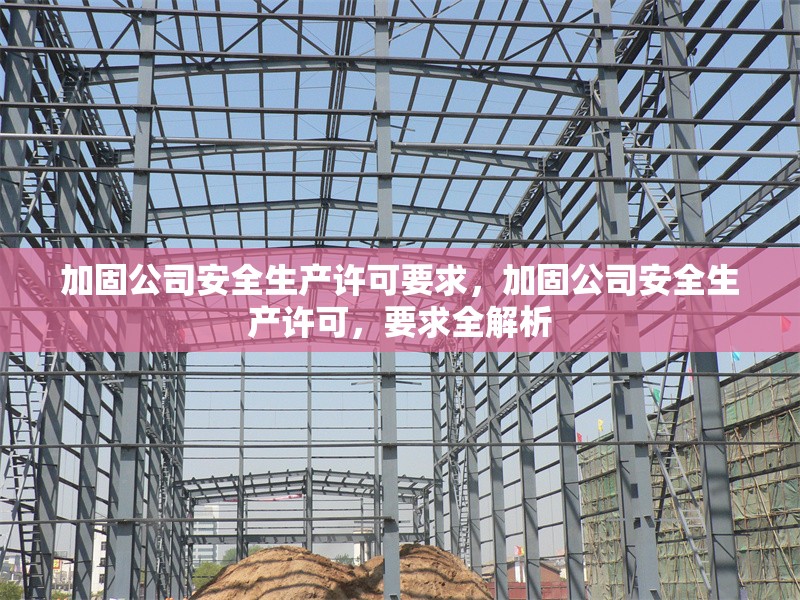 加固公司安全生產許可要求，加固公司安全生產許可，要求全解析