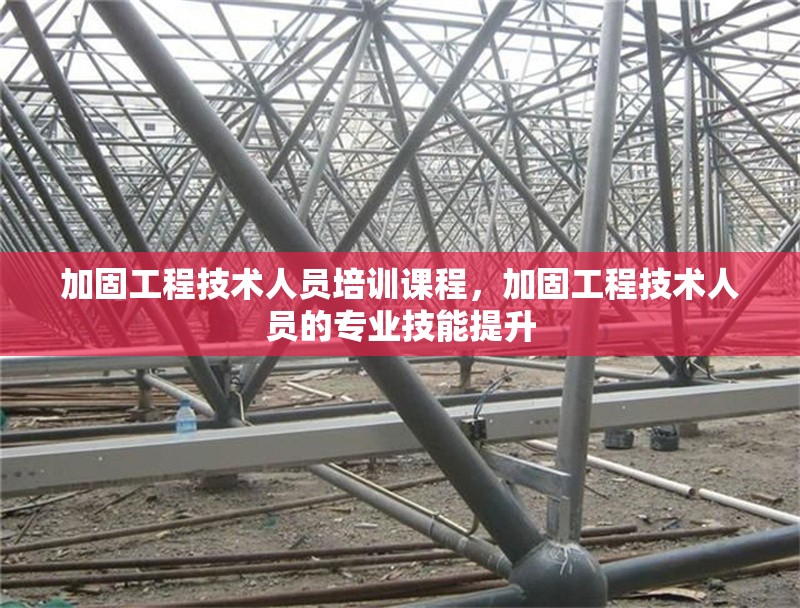 加固工程技術(shù)人員培訓(xùn)課程，加固工程技術(shù)人員的專業(yè)技能提升