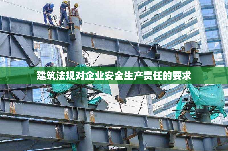 建筑法規對企業安全生產責任的要求