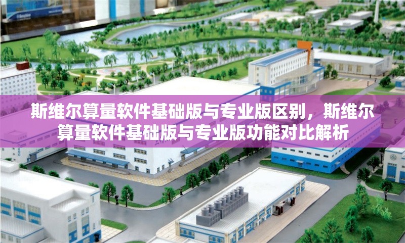 斯維爾算量軟件基礎版與專業版區別，斯維爾算量軟件基礎版與專業版功能對比解析 行業新聞